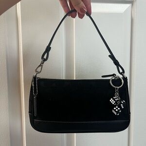 Coach vintage y2k black signature monogram demi shoulder bag style  6094